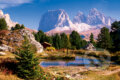 Jazero v Dolomitoch