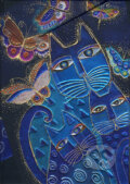 Paperblanks - Blue Cats & Butterflies - MIDI - linajkový