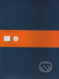 Moleskine - sada 3 ve�k�ch linajkov�ch zo�itov (modr�)