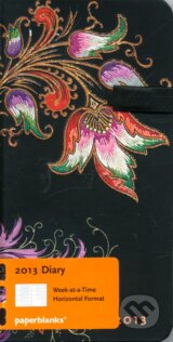 Paperblanks - diar 2013 - Floral Cascade Ebony Slim