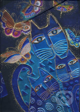 Paperblanks - Blue Cats & Butterflies - MIDI - linajkovy