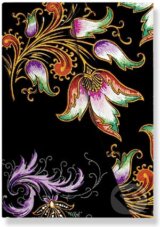 Paperblanks - Floral Cascade Ebony - MIDI - adresar