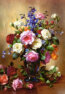 Roses in a Blue Vase
