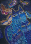 Paperblanks - Blue Cats & Butterflies - MIDI - linajkový